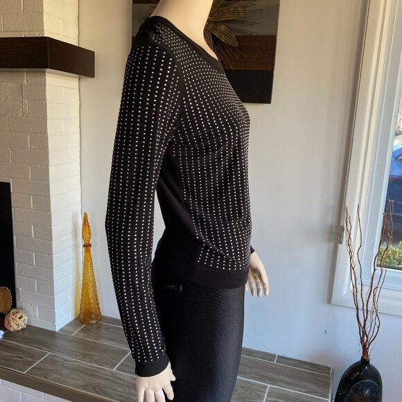 Joseph Ribkoff Sparkly Studded Long Sleeve Stretch Top - Picture 4 of 10